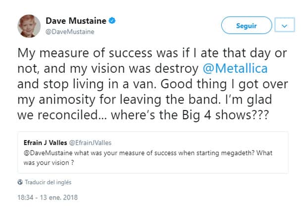 mustaine tuit megadeth