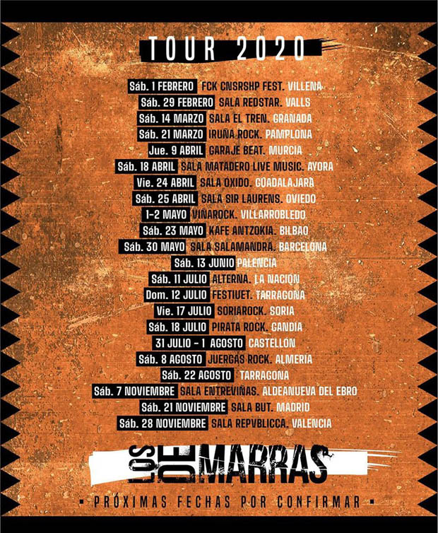 Los de Marras en Madrid el 21 de noviembre de 2020: entradas y detalles 5 los de marras gira 2020