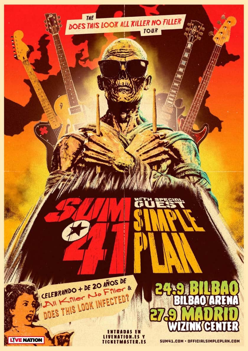 Sum 41 y Simple Plan en Madrid y Bilbao a finales de septiembre: entradas y detalles 5 sum 41 simple plan madrid bilbao 2022