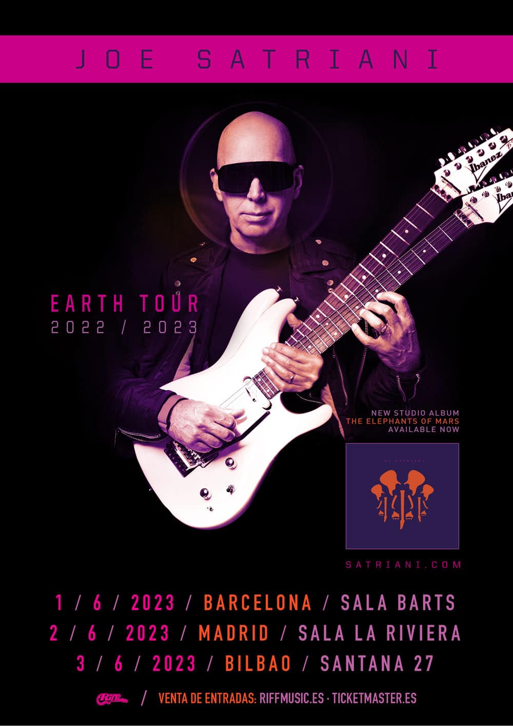 Joe Satriani en Madrid, Barcelona y Bilbao en junio de 2023: entradas y detalles 5 joe satriani conciertos 2023