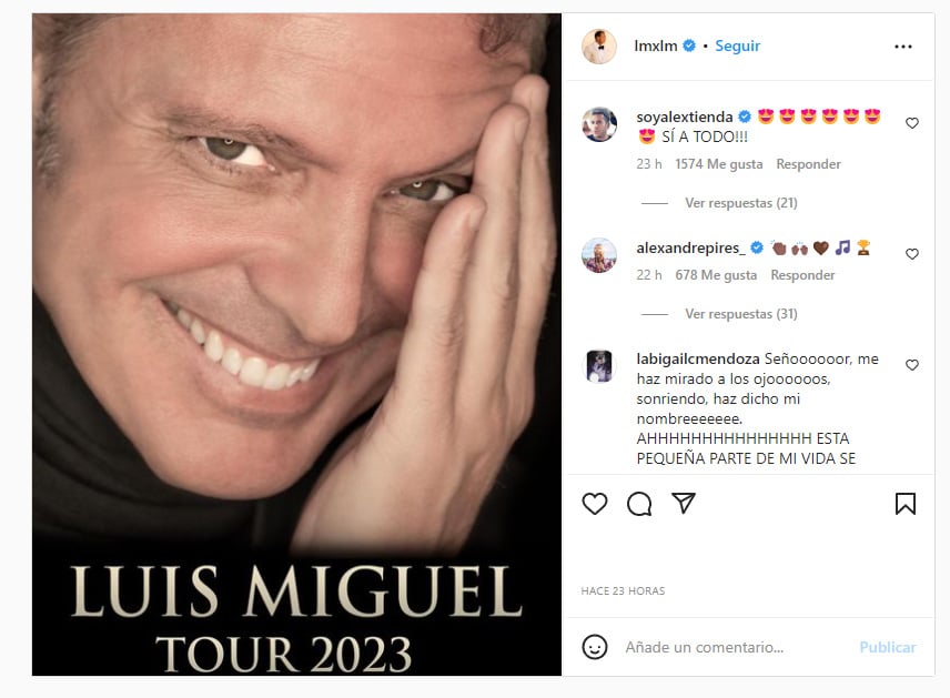 Luis Miguel Tour 2023 fechas, ciudades y entradas