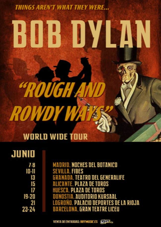 Bob Dylan dará 12 conciertos en España en 2023 fechas, entradas y detalles