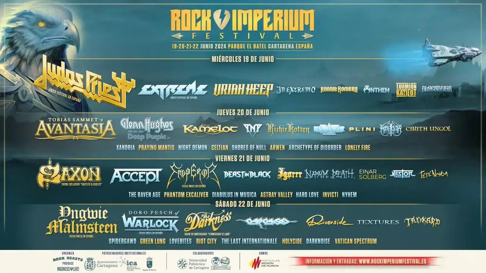 Rock Imperium Fest 2024 cartel por días y entradas