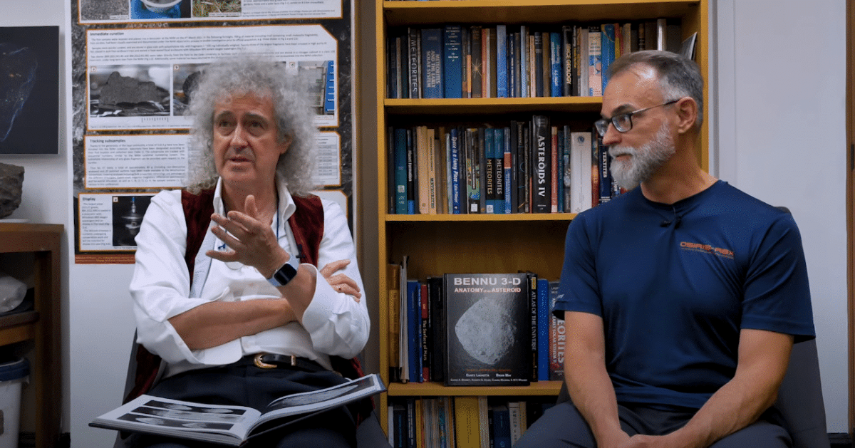 El gran Brian May de Queen fue decisivo para una misión de la NASA de muestreo de asteroides