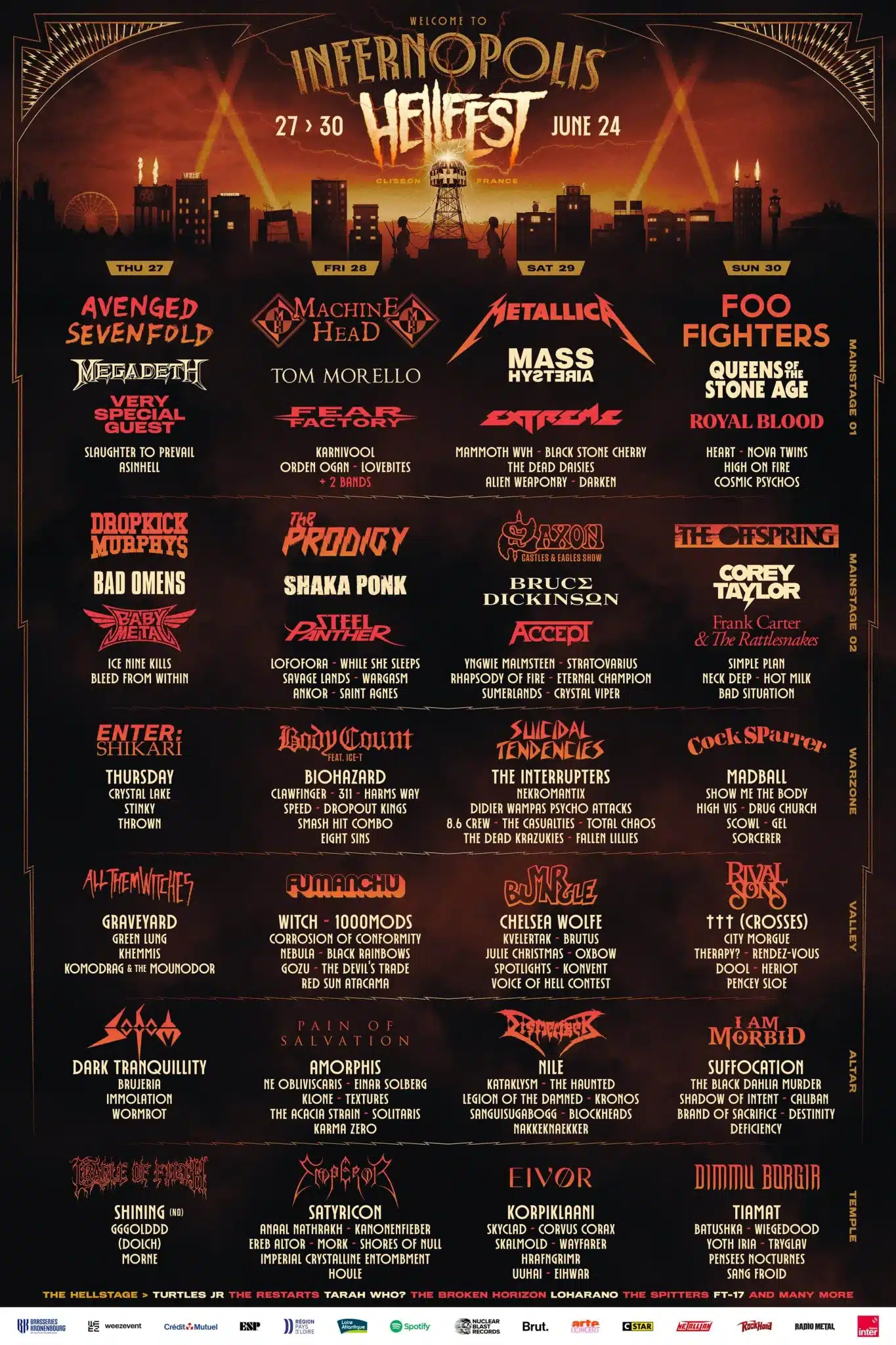 Hellfest 2024 cartel, entradas y detalles del festival