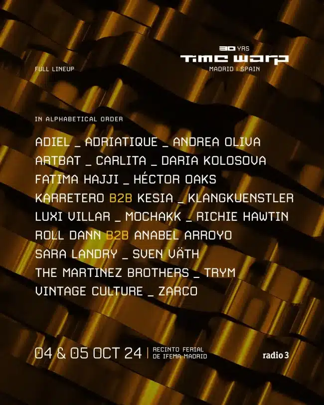 time warp madrid 2024 cartel