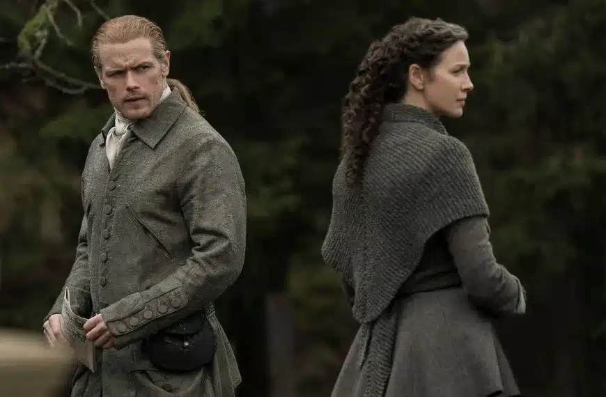 Sam Heughan y Caitriona Balfe en Outlander