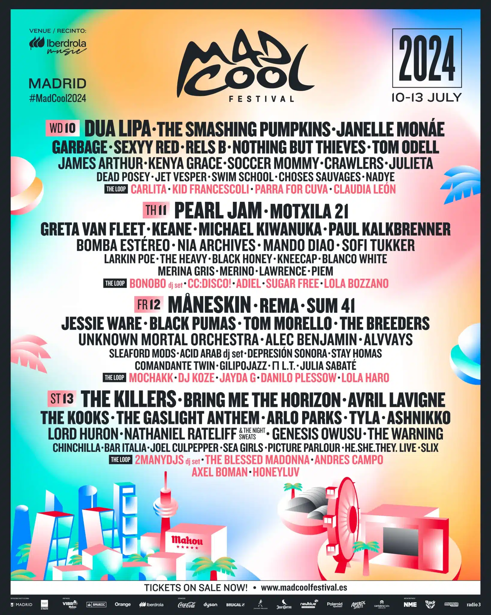 Cartel completo Mad Cool 2024