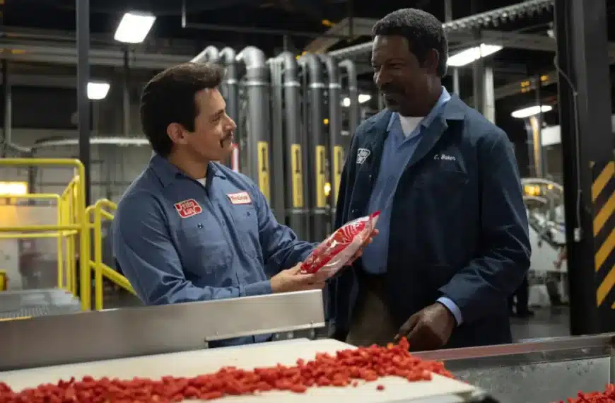 Jesse Garcia y Dennis Haysbert en Flamin Hot La historia de los Cheetos picantes