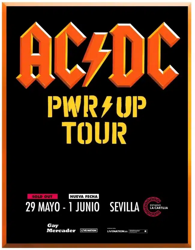AC/DC Sevilla 2024 poster