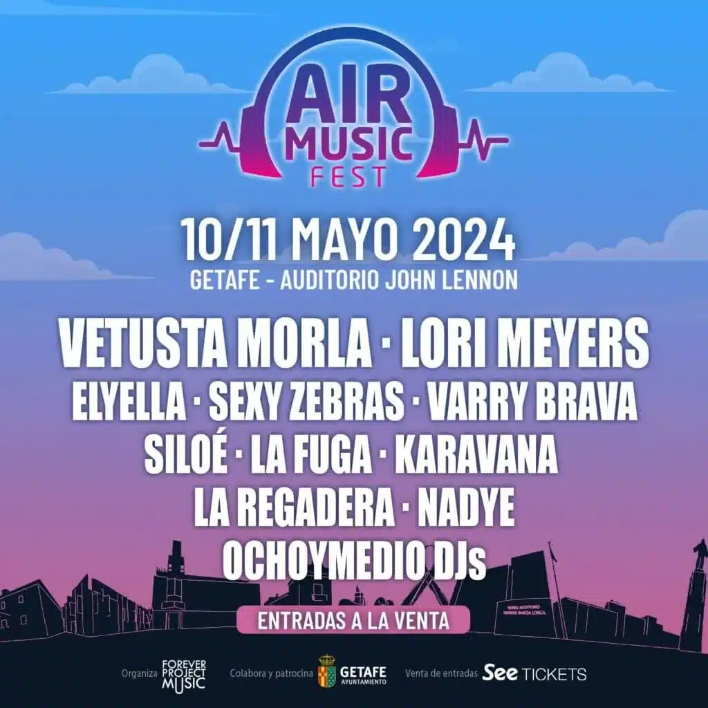 Cartel del Air Music Fest de las Fiestas de Getafe 2024 (de momento)