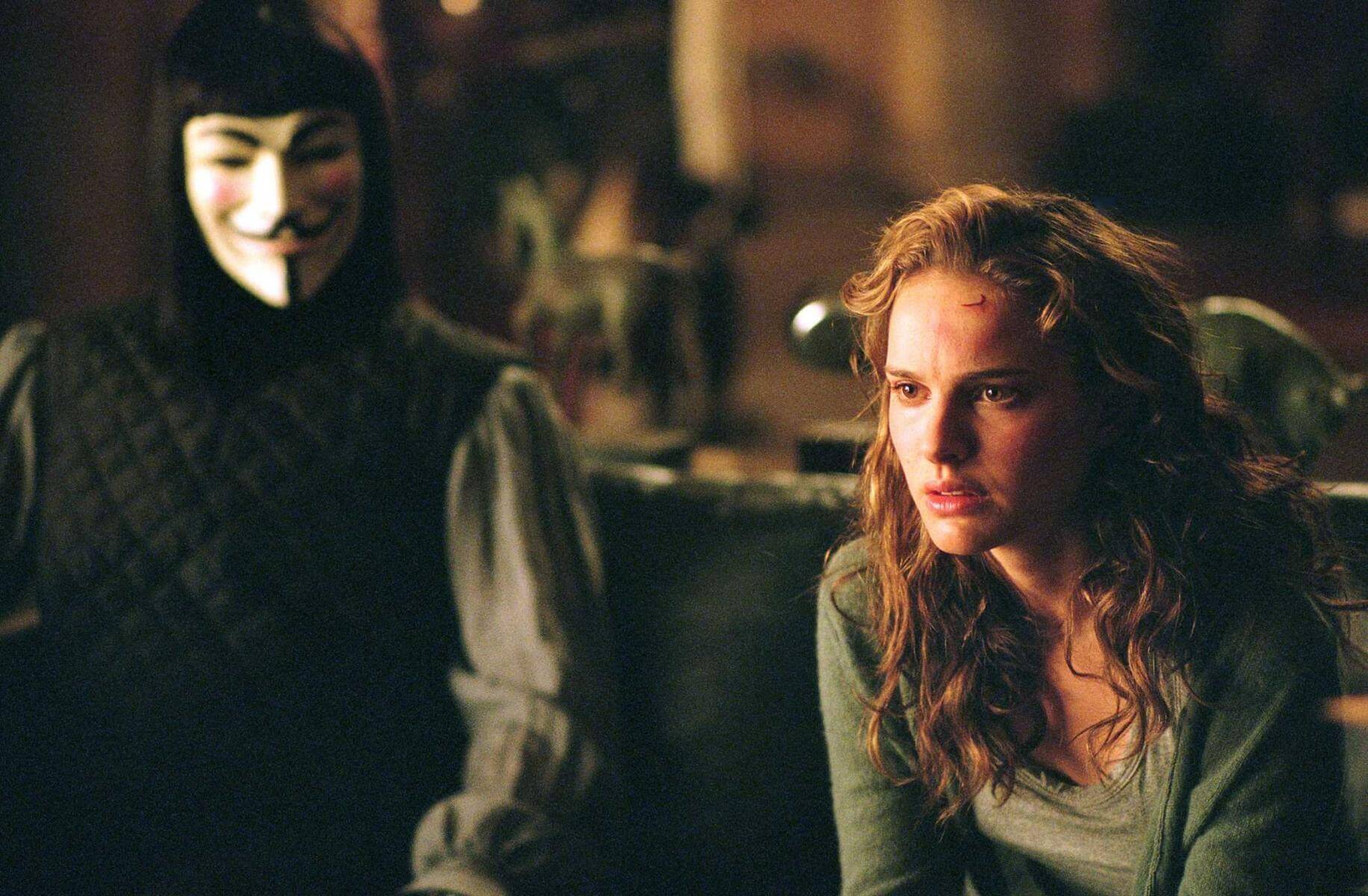 Hugo Weaving y Natalie Portman en V de Vendetta