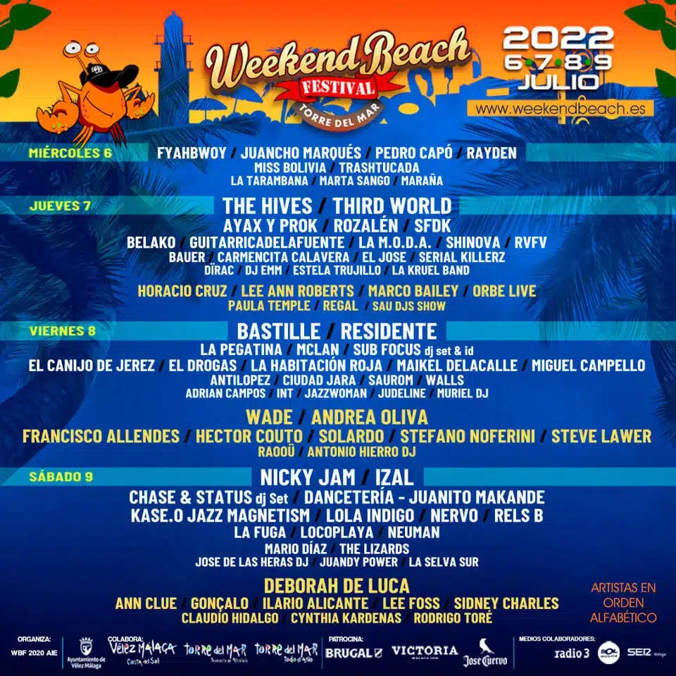 Weekend Beach Festival 2025 Cartel, fechas y entradas