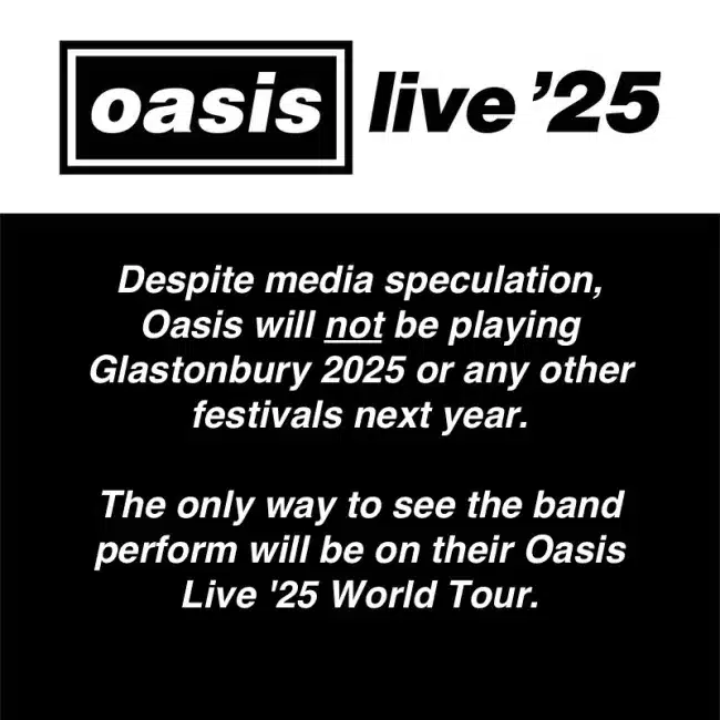 oasis comunicado festivales