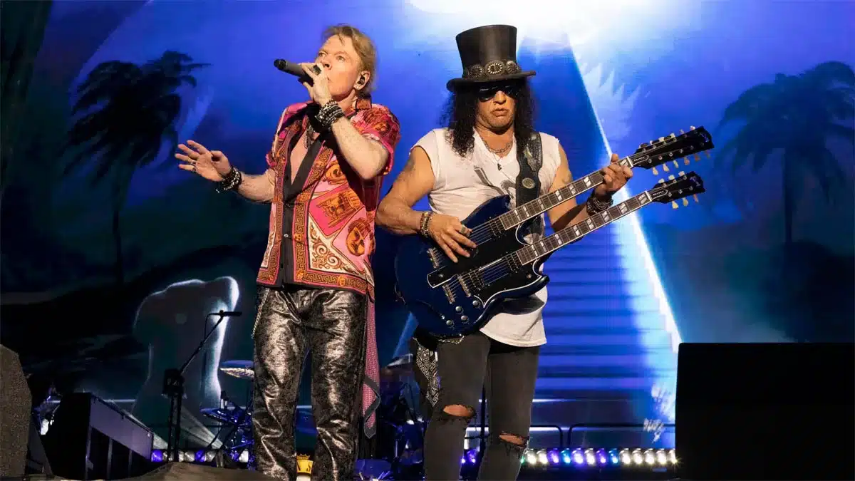 Axl Rose y Slash durante un concierto de Guns N' Roses