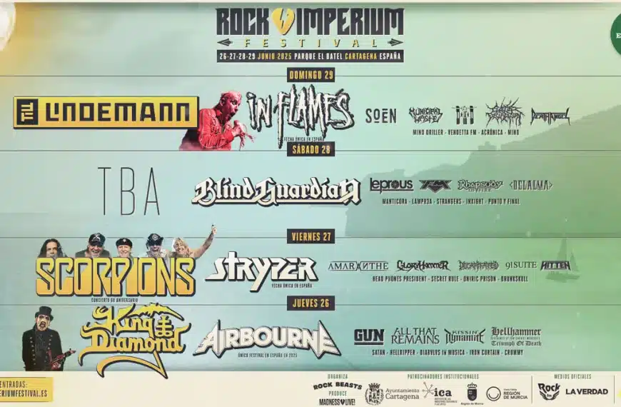 Rock Imperium 2025 cartel por días