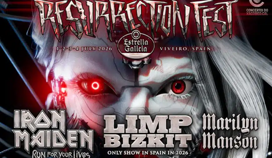 Avence de cartel del Resurrection Fest 2026 con Iron Maiden, Marilyn Manson, Trivium y más