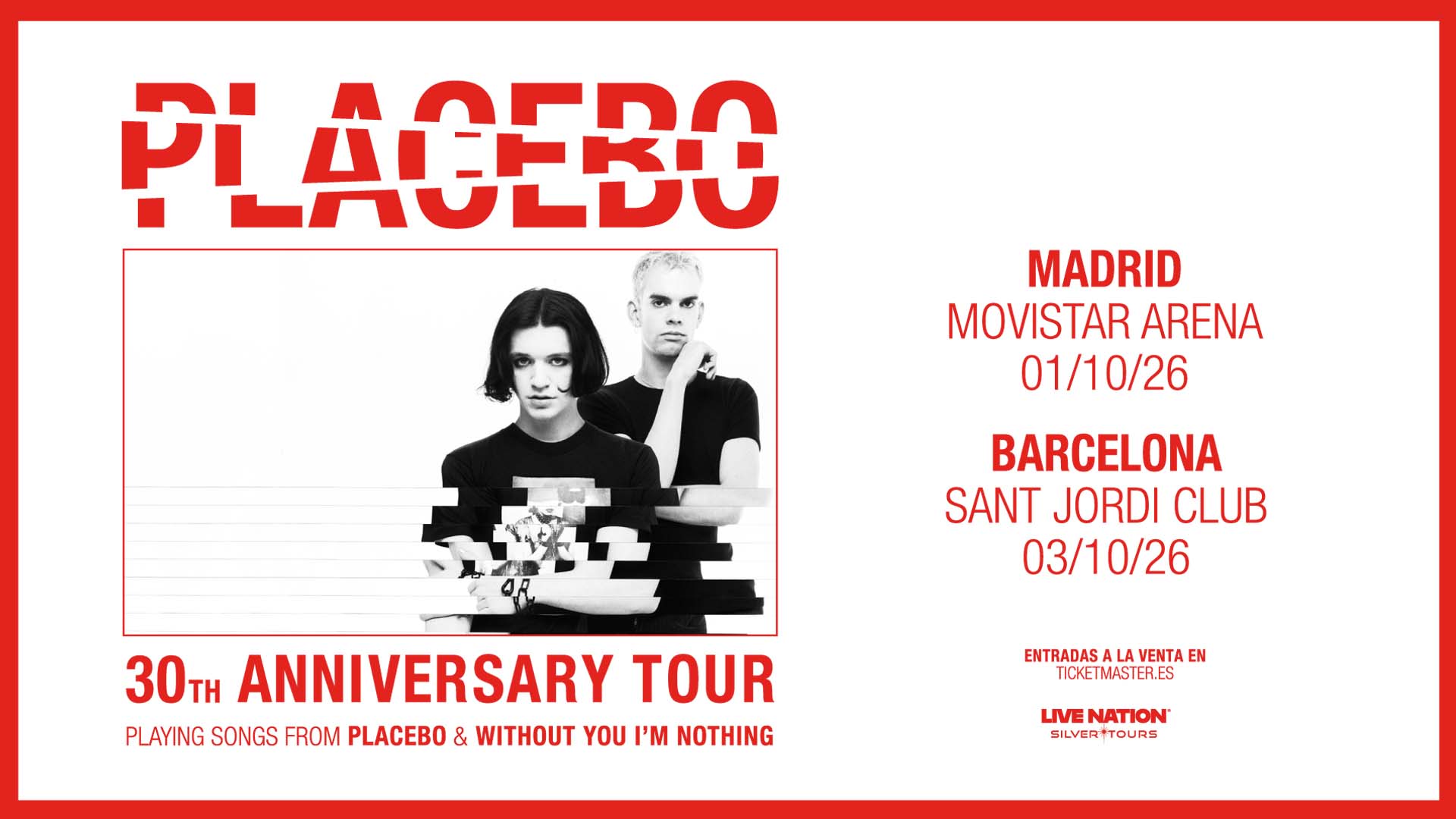 Conciertos Placebo España 2026