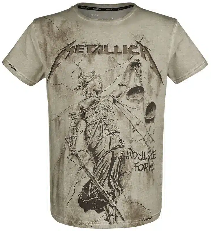 Camiseta Metallica And Justice For All Caqui EMP Signature Collection